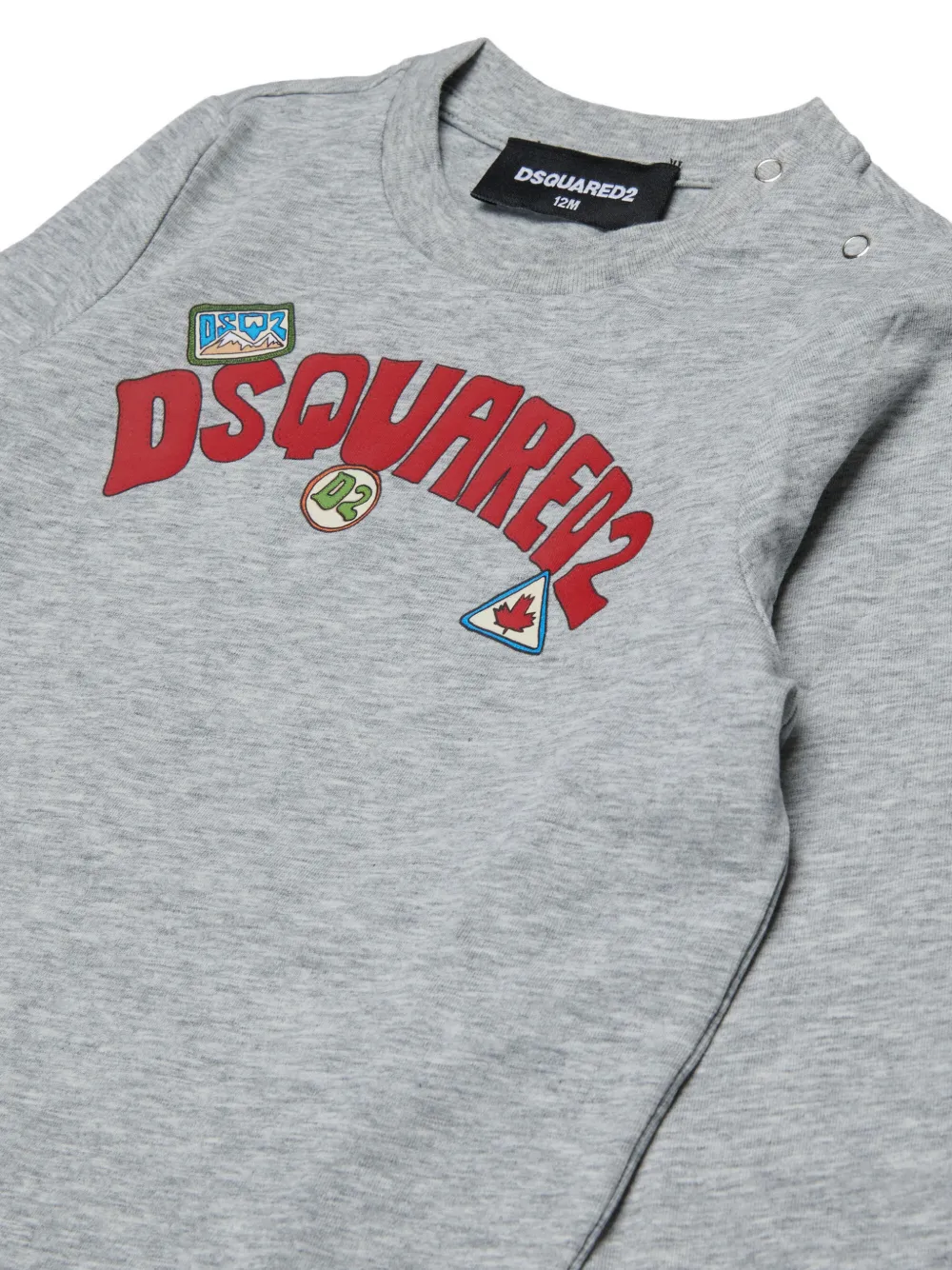  Dsquared2 Kids Set De Pelele Con Logo Estampado - Gris 