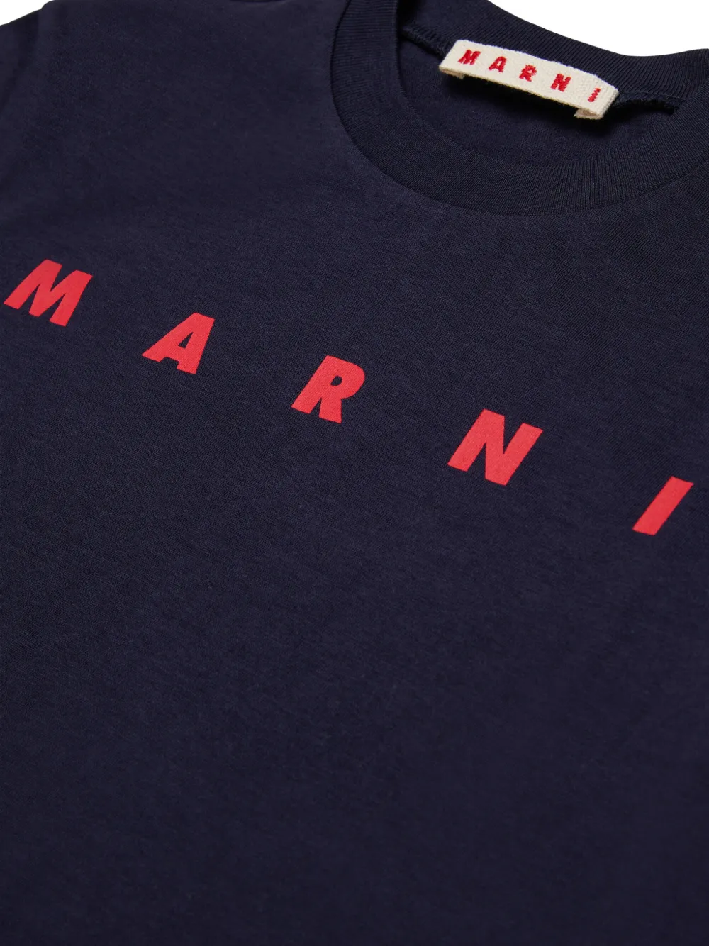 Marni Kids T-shirt met logoprint Blauw