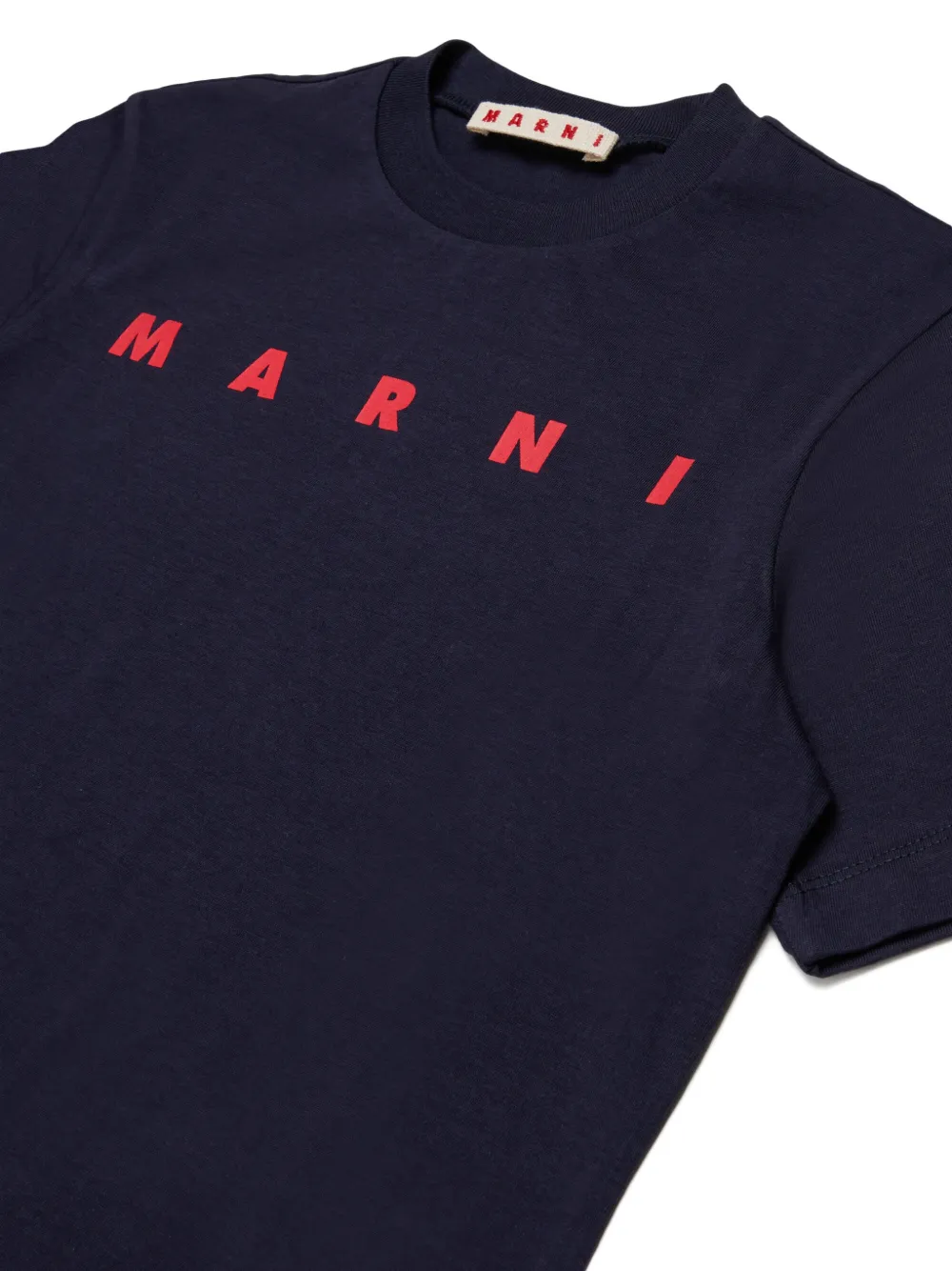 Marni Kids T-shirt met logoprint Blauw