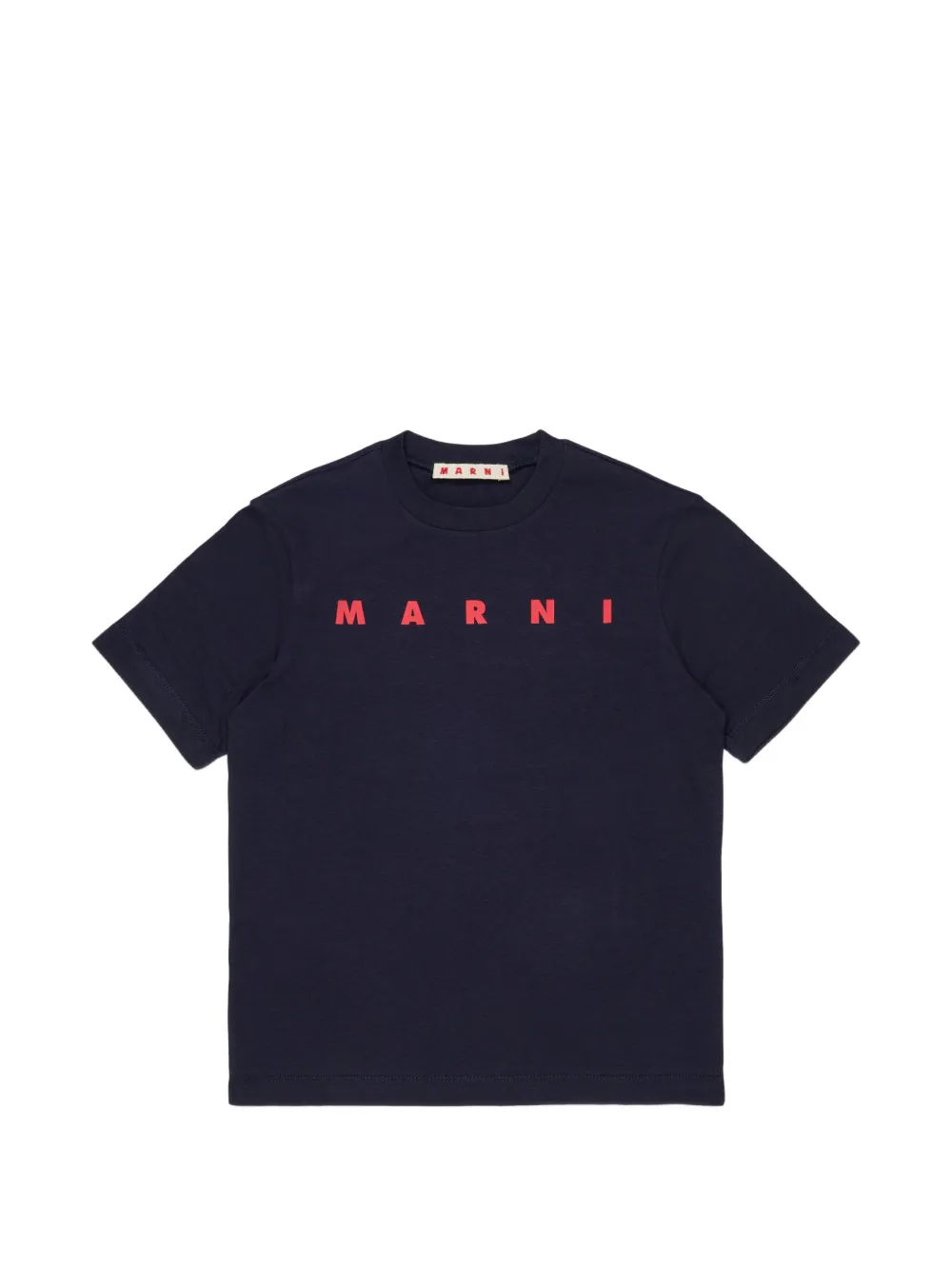 Marni Kids logo-print T-shirt - Blu