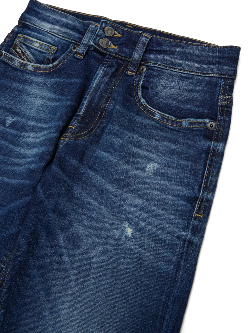 Diesel Kids Gerafelde jeans Blauw