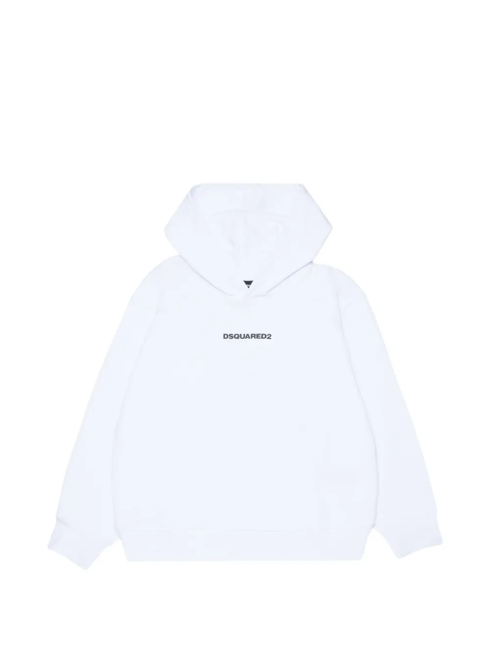DSQUARED2 KIDS logo-print slouch-fit hoodie - Bianco