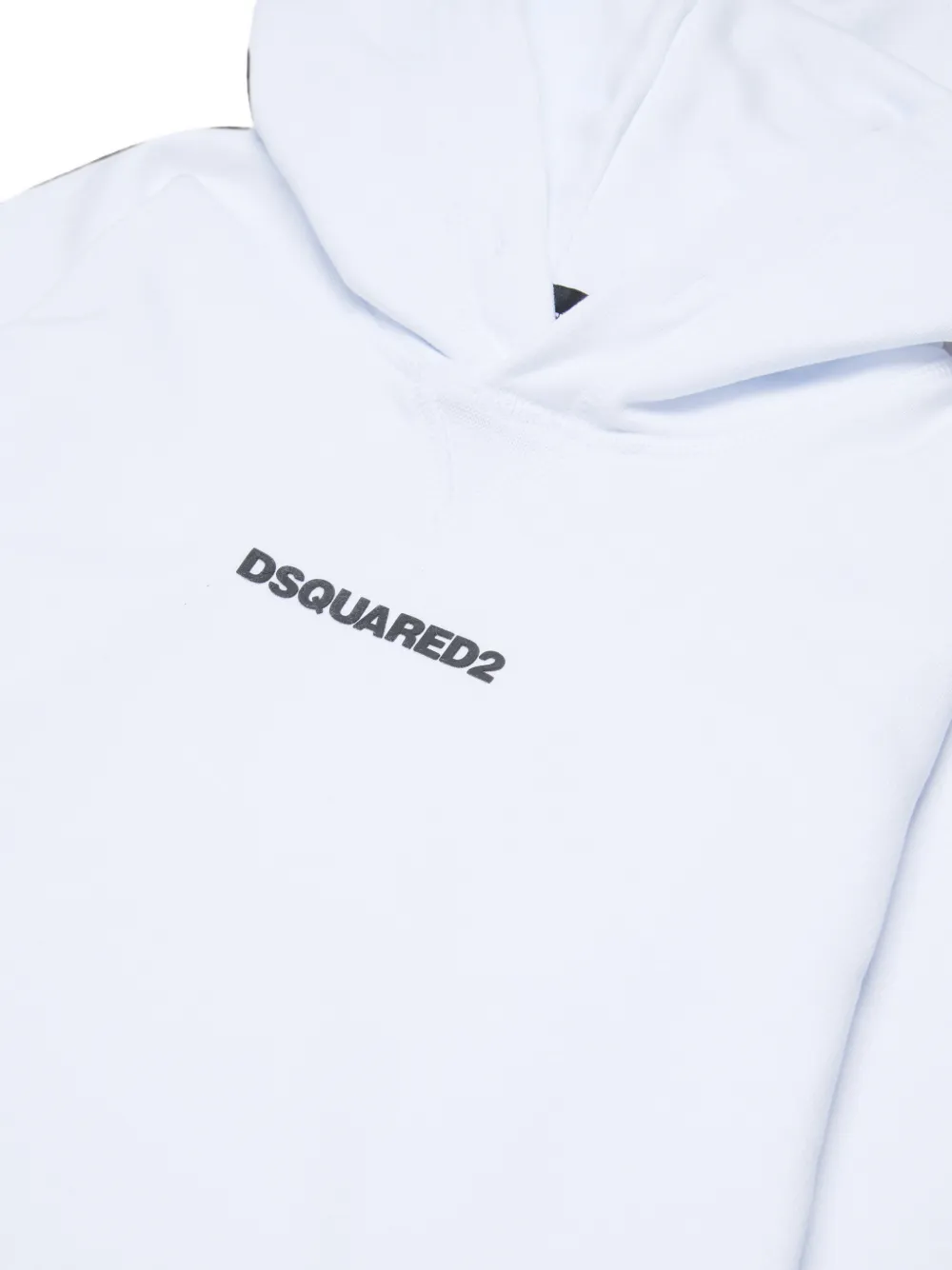 DSQUARED2 KIDS Soepelvallende hoodie met logo-print Wit