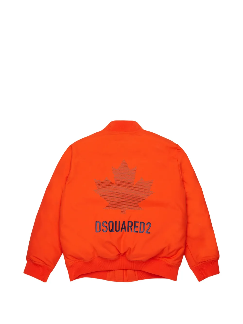 DSQUARED2 KIDS Bomberjack met esdoornbladprint Oranje
