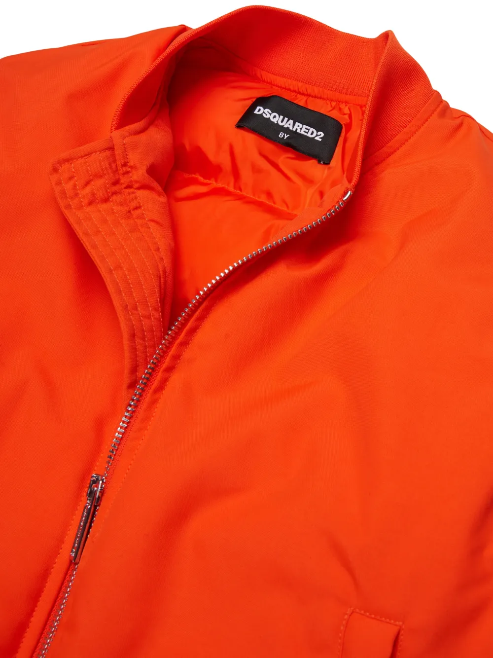 DSQUARED2 KIDS Bomberjack met esdoornbladprint Oranje
