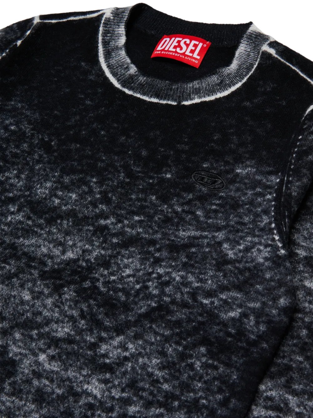 Diesel Kids Trui met geborduurd logo Zwart