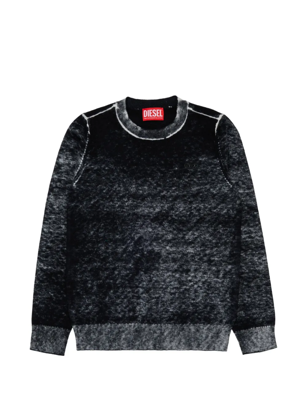 Diesel Kids Pullover mit Logo-Stickerei - Schwarz