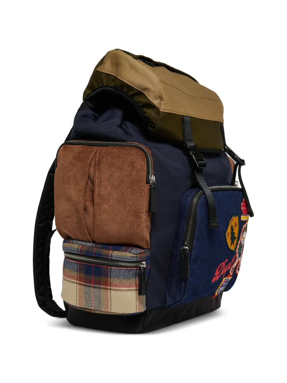 DSQUARED2 KIDS Rugzak met vlakken en patch Blauw