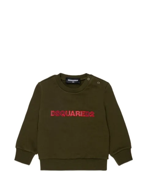 DSQUARED2 KIDS logo-embroidered press-stud sweatshirt 