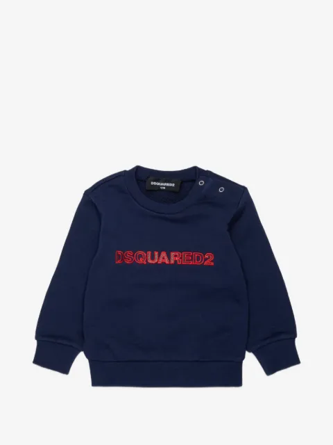 DSQUARED2 KIDS logo-embroidered press-stud sweatshirt