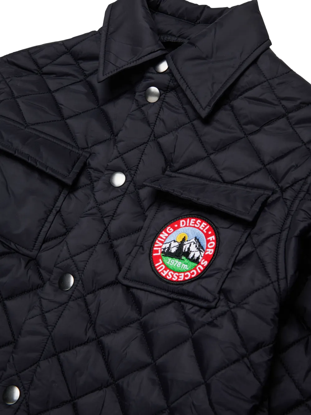 Diesel Kids Gewatteerd jack Zwart