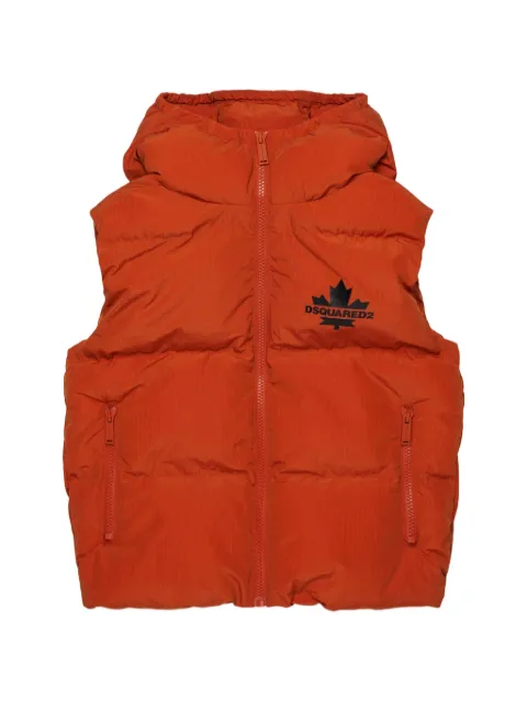 DSQUARED2 KIDS logo-print quilted gilet