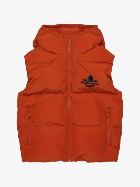 DSQUARED2 KIDS logo-print quilted gilet