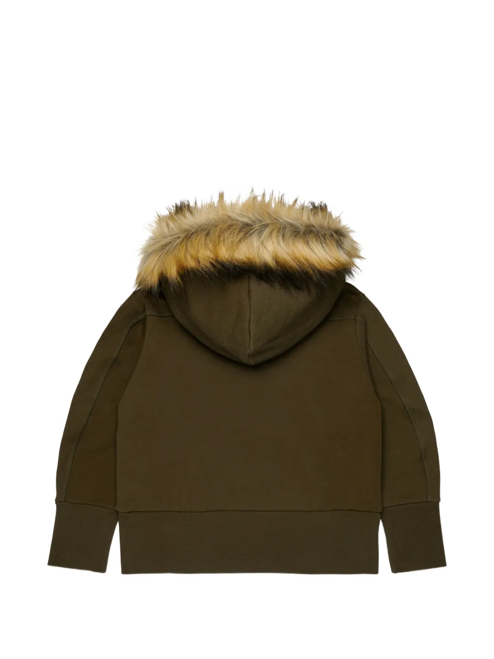 DSQUARED2 KIDS Hoodie met ribfluwelen zak Groen