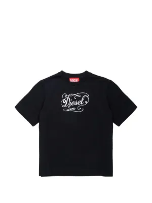 Dolce & Gabbana Kids DG-rhinestone Cotton T-shirt | Black | FARFETCH