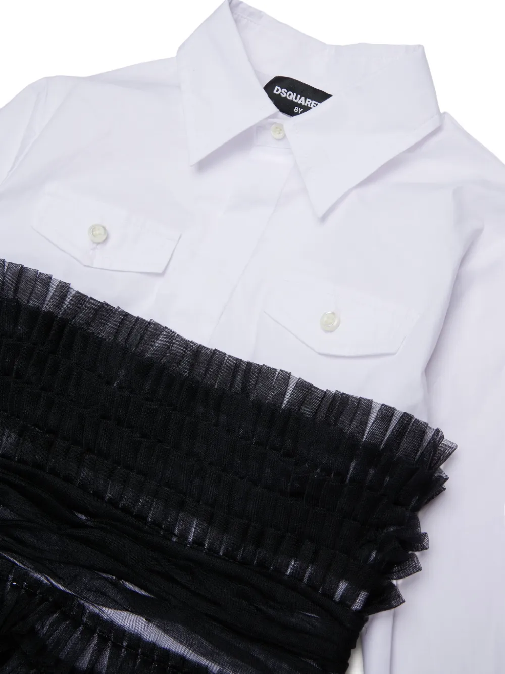 DSQUARED2 KIDS Gelaagde jurk met ruches Zwart