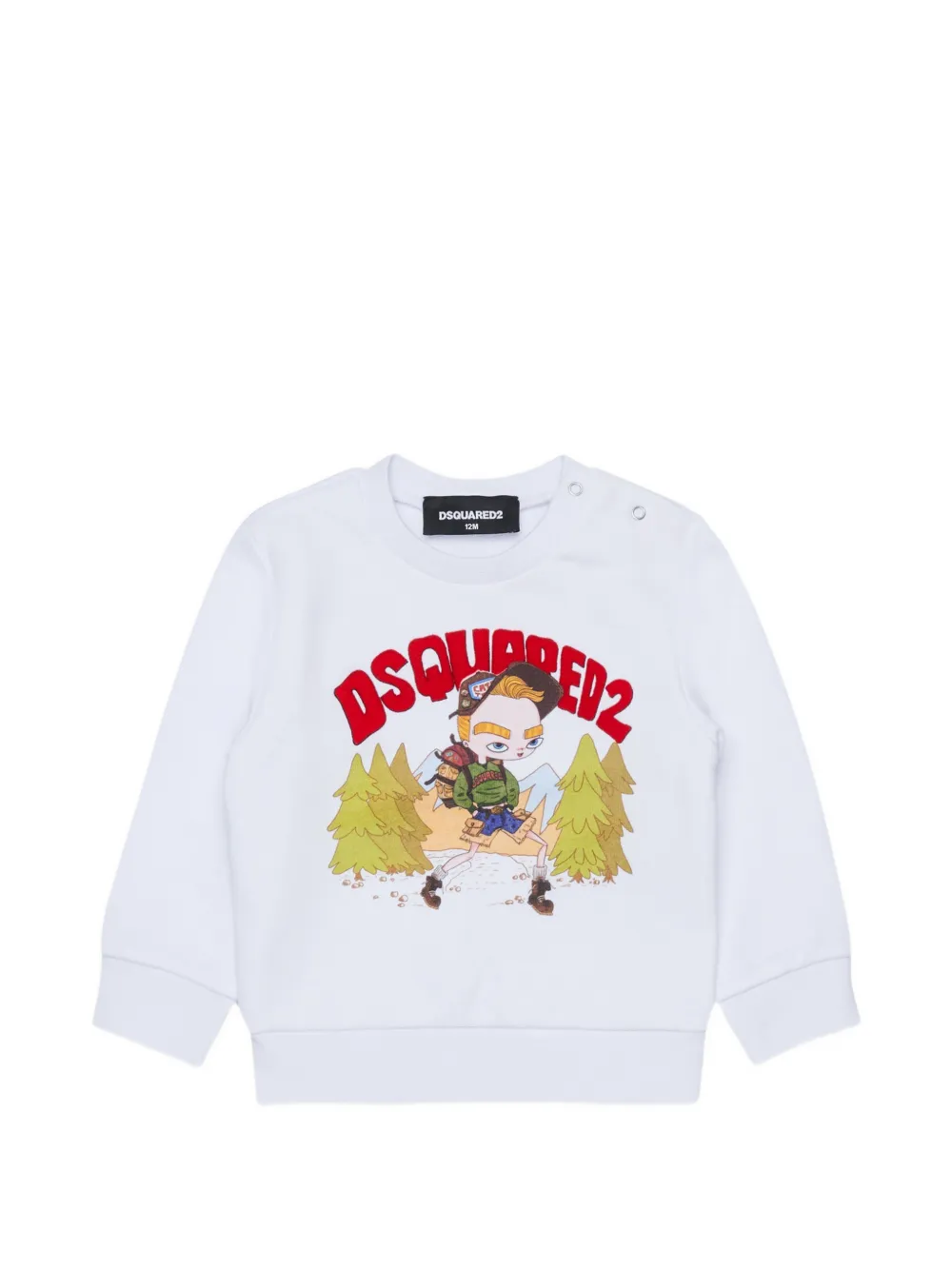 DSQUARED2 KIDS Felpa con stampa grafica - Bianco