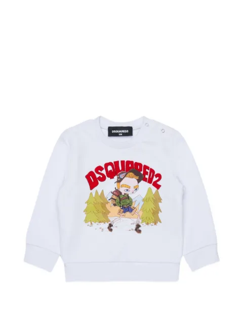 DSQUARED2 KIDS graphic-print press-stud sweatshirt