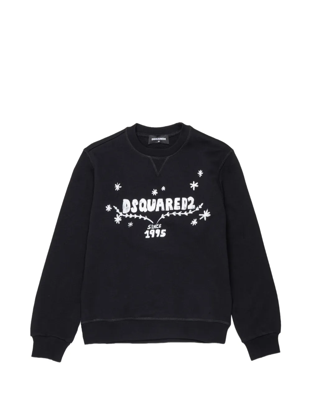 DSQUARED2 KIDS logo-print cotton sweatshirt - Black