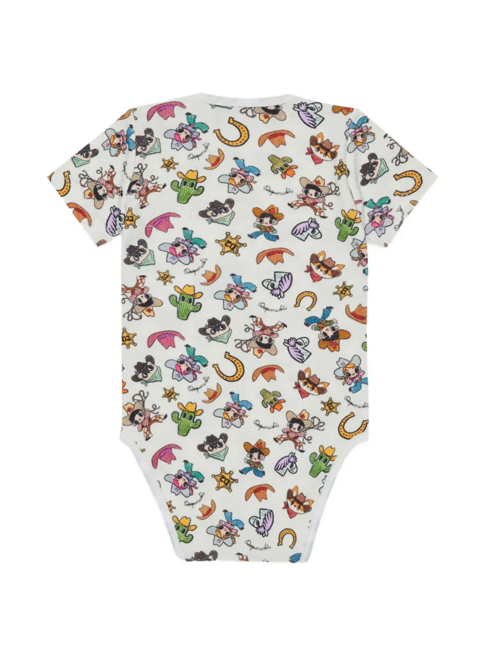 DSQUARED2 KIDS Katoenen romper set met logoprint Beige