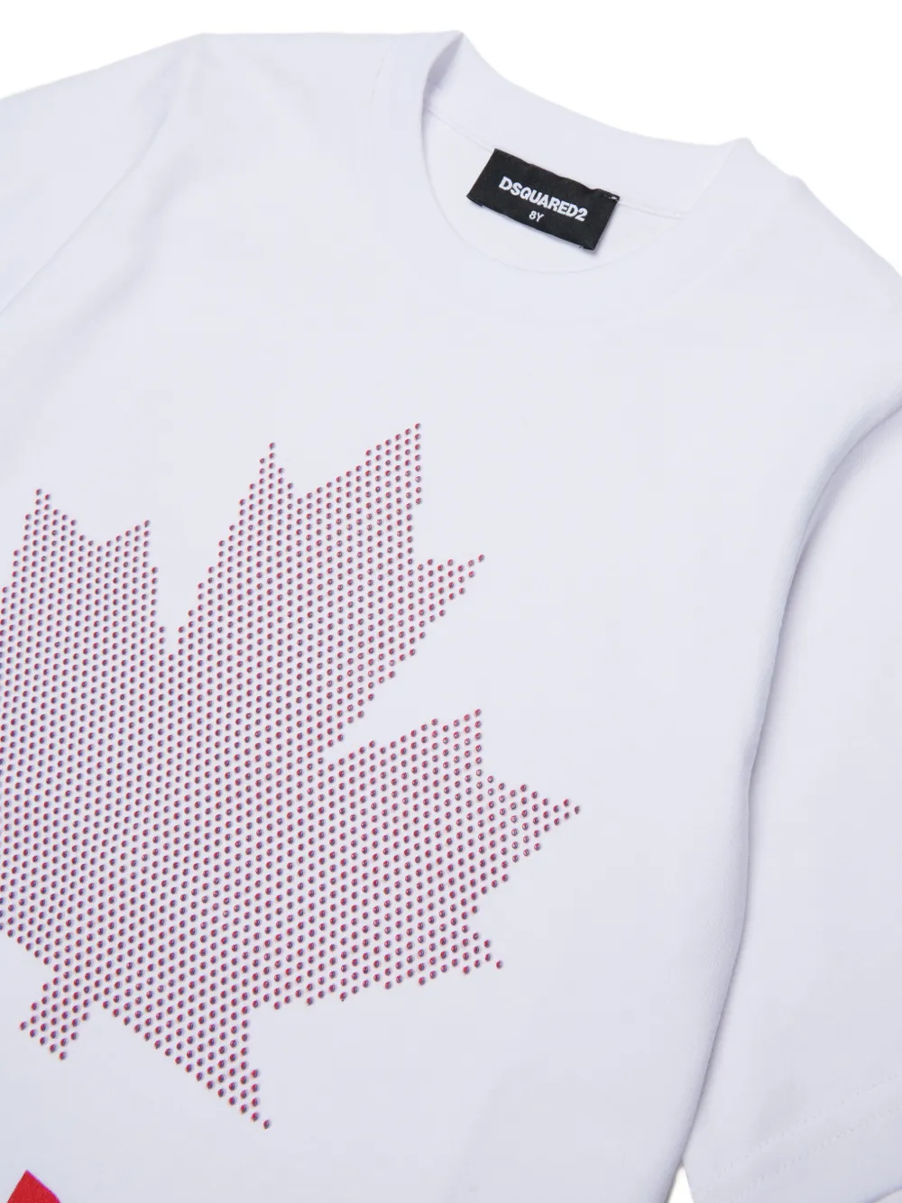 DSQUARED2 KIDS T-shirt verfraaid met stras Wit