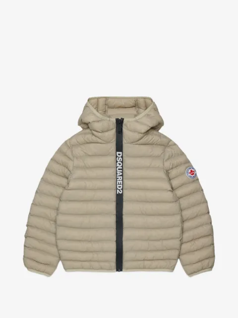 DSQUARED2 KIDS logo-patch padded jacket