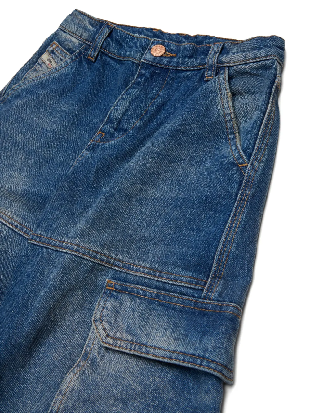 Diesel Kids D-ARGJX cargo jeans Blauw