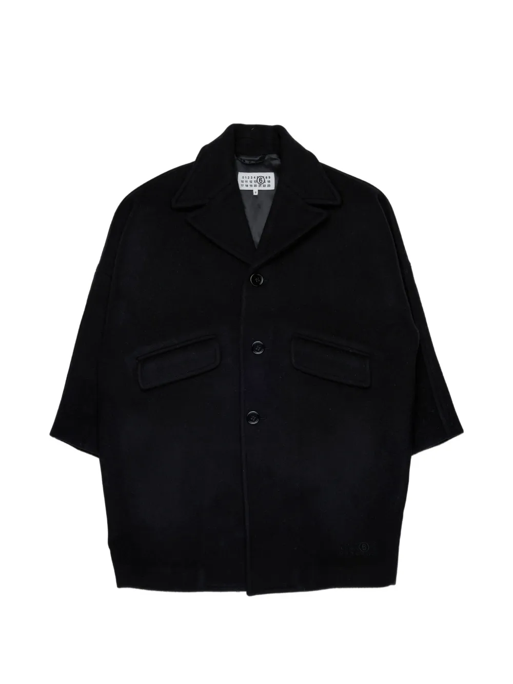 MM6 Maison Margiela Kids Cappotto a forma di uovo - Nero