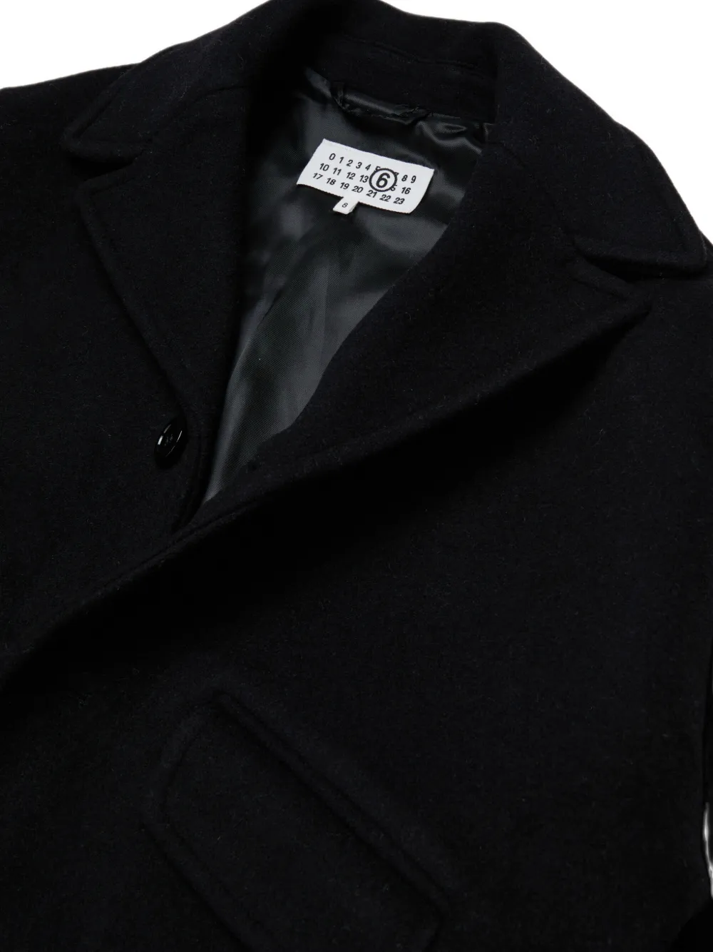 MM6 Maison Margiela Kids Jas in eivorm Zwart
