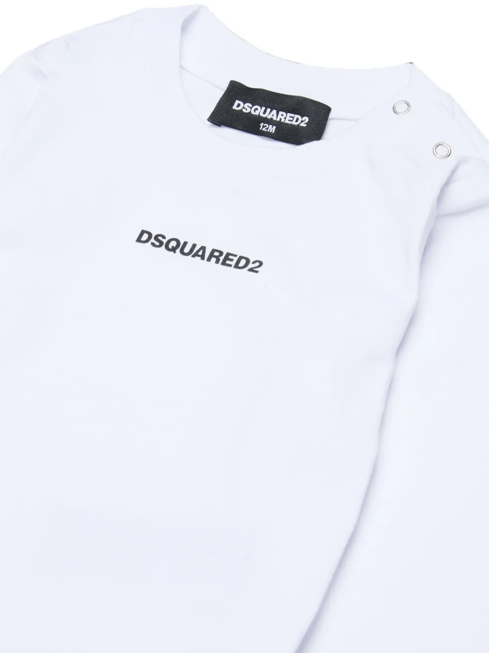 DSQUARED2 KIDS T-shirt met lange mouwen en logo-print Wit