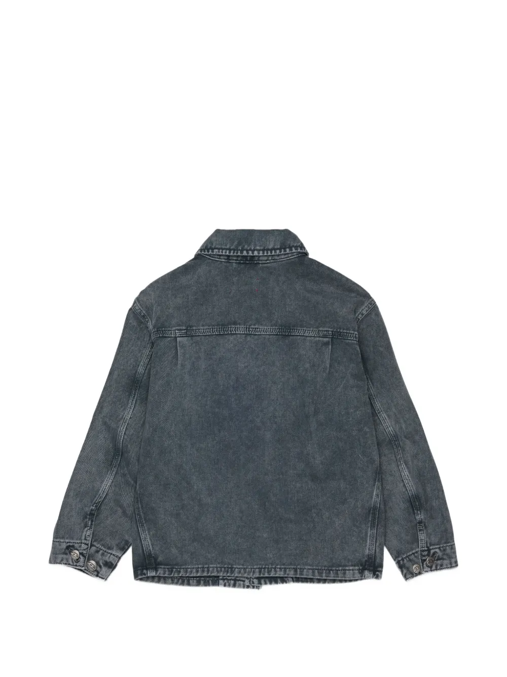 Diesel Kids Spijkerjack met geborduurd logo Grijs