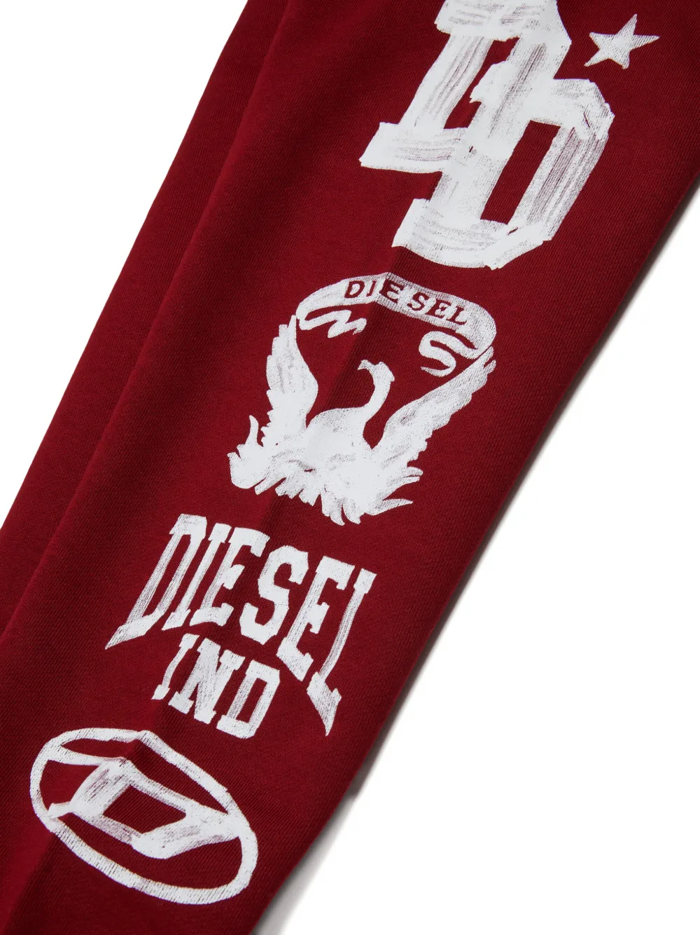 Diesel Kids P-Bundy trainingsbroek met logoprint Rood