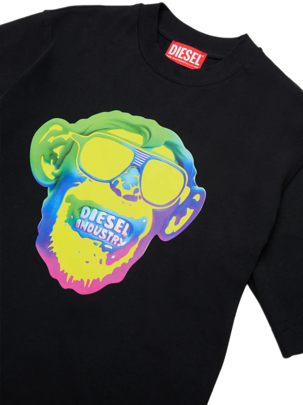 Diesel Kids T-shirt met print Zwart