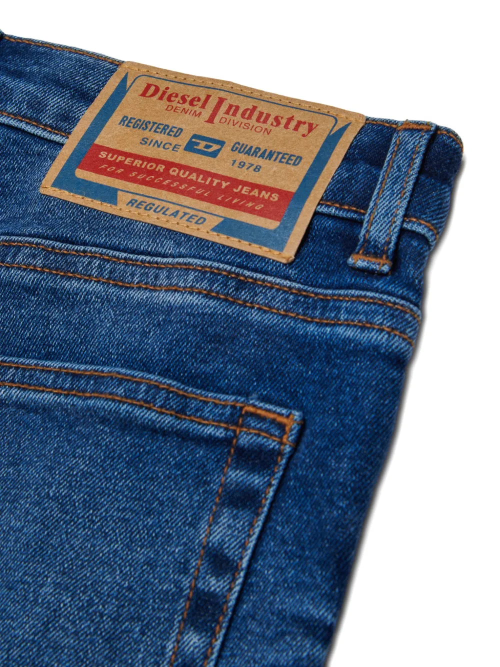 Diesel Kids D-Lucas-J jeans met riemlussen Blauw