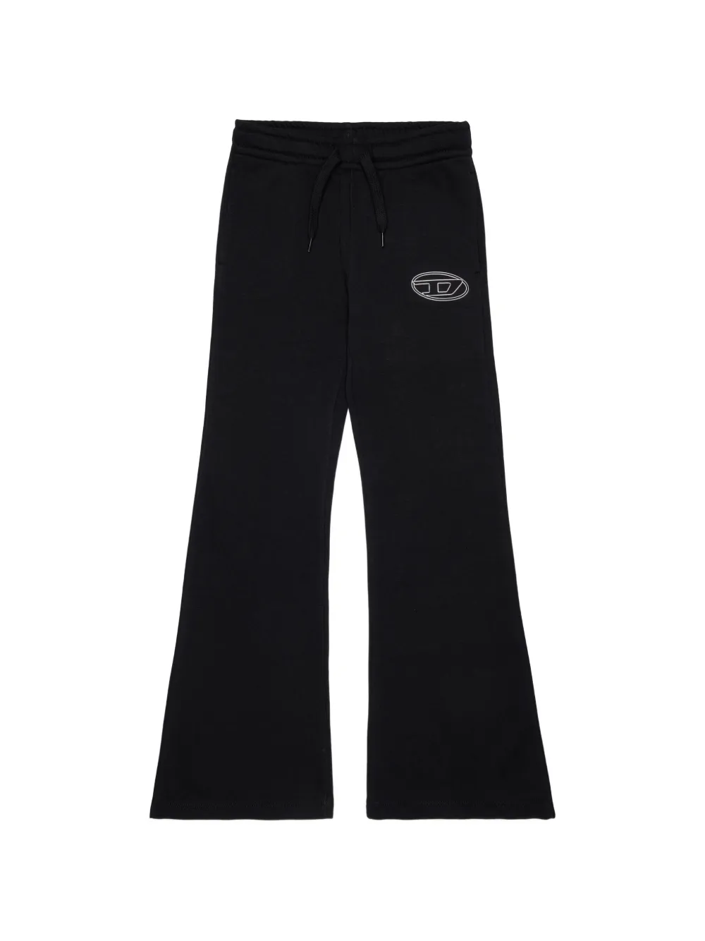 Diesel Kids Oval D flared trousers - Black