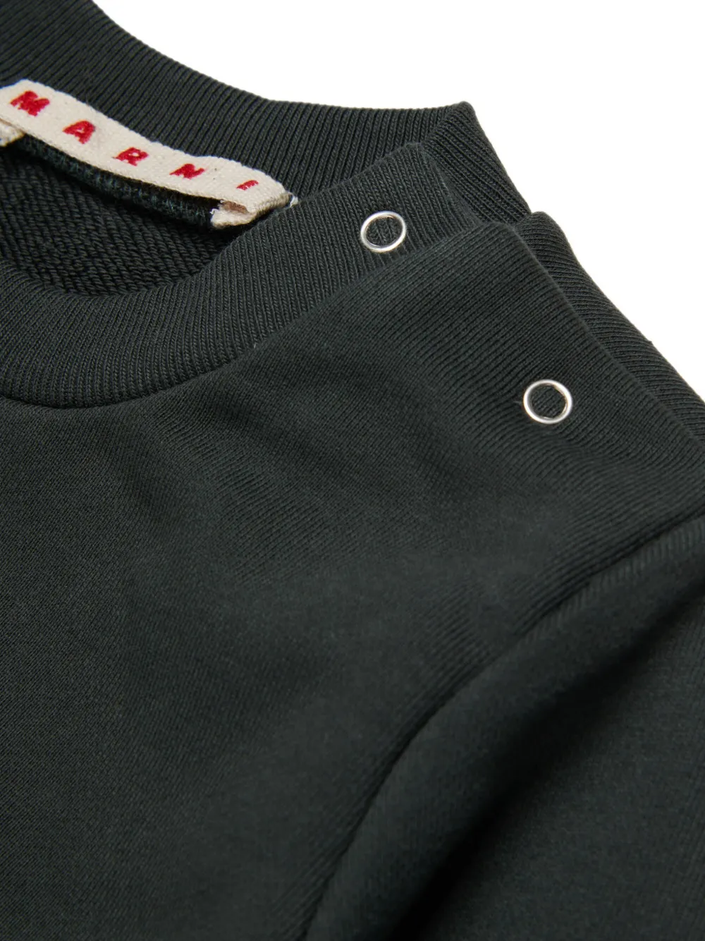Marni Kids Sweater met logoprint en knopen op de schouders Zwart