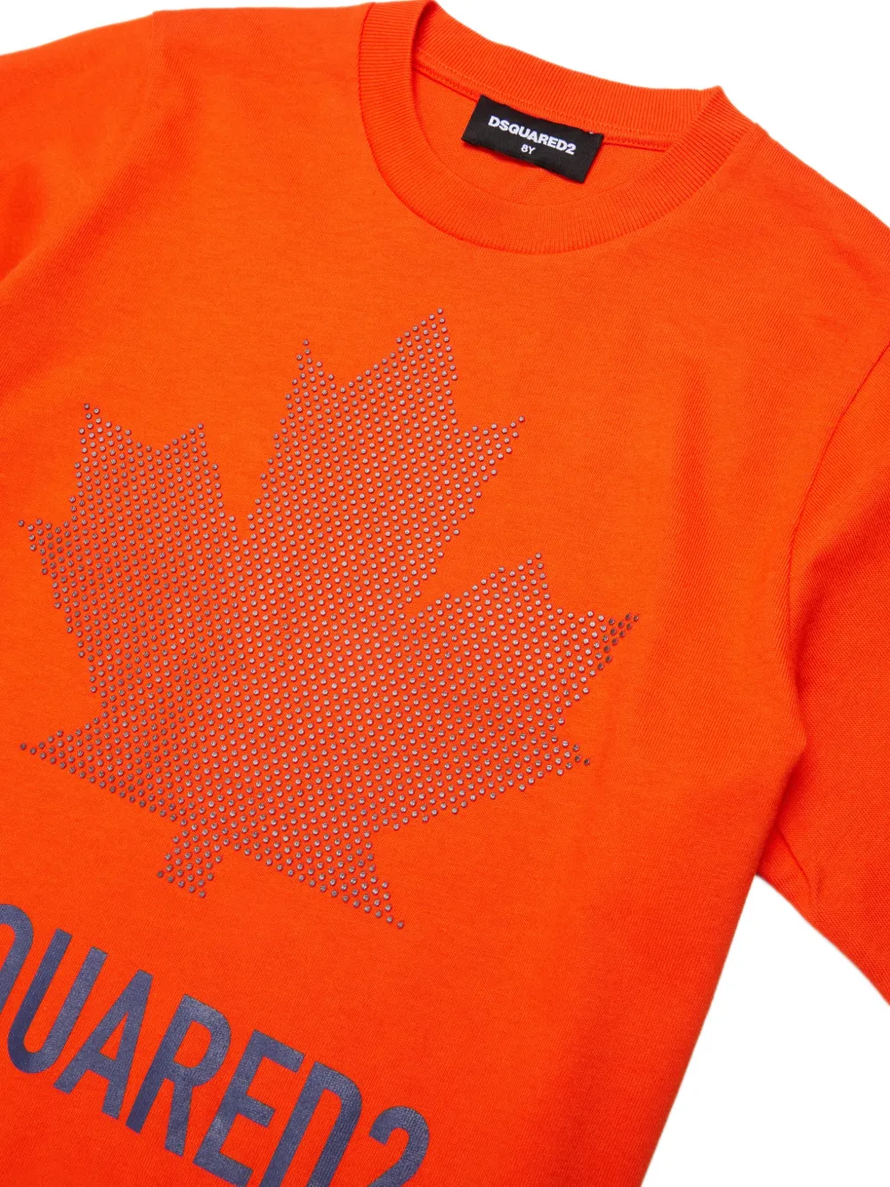 DSQUARED2 KIDS T-shirt verfraaid met kristallen Oranje
