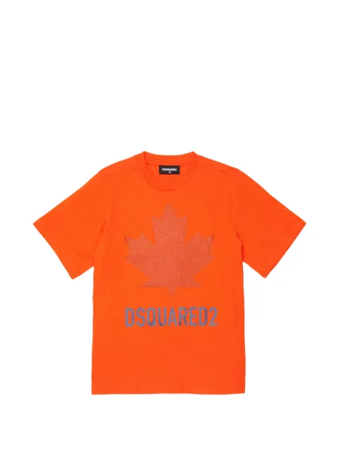 DSQUARED2 KIDS crystal-embellished logo-print T-shirt