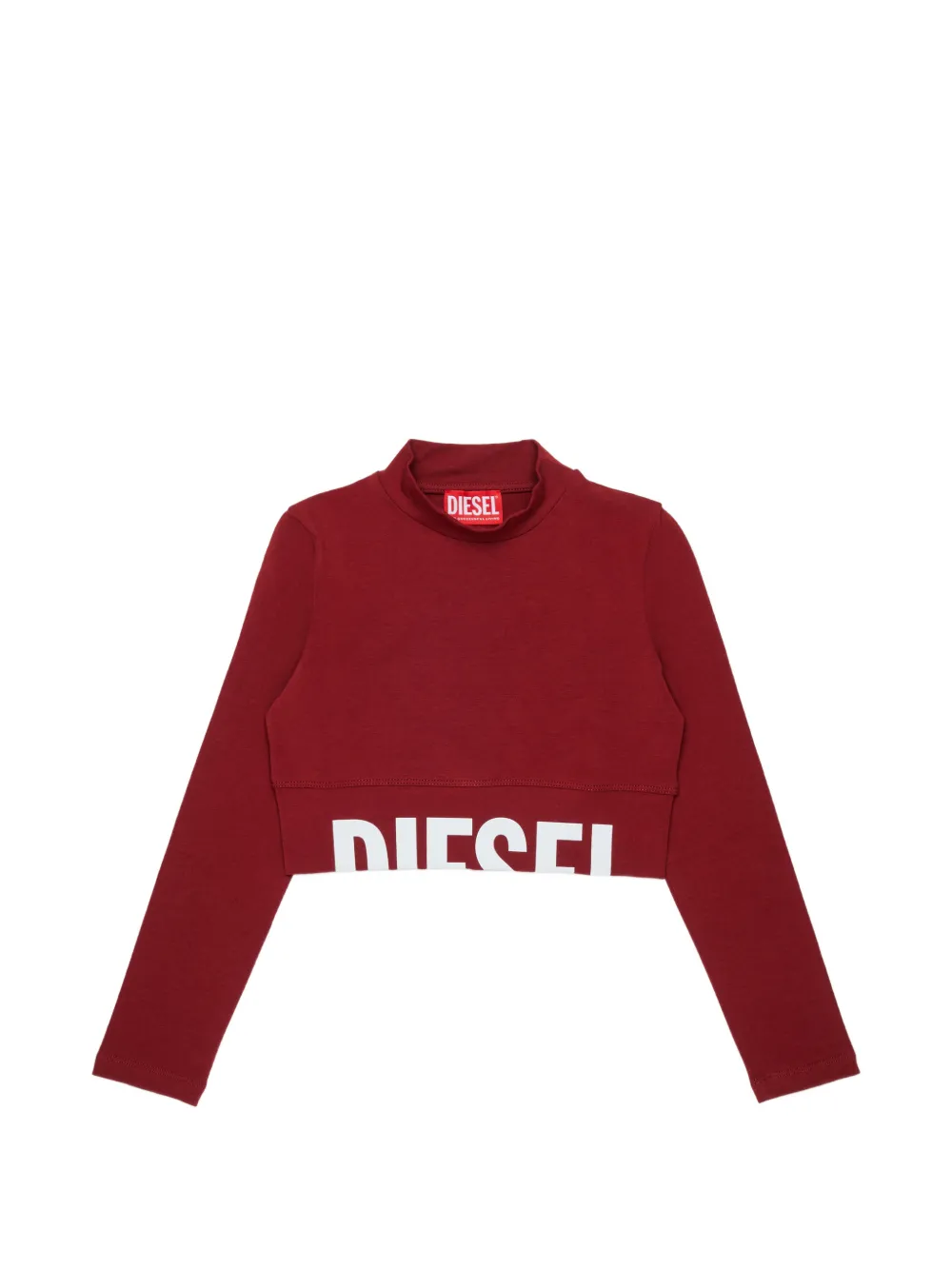 Diesel Kids logo-print cropped T-shirt - Rosso