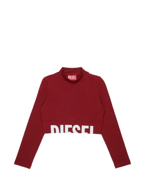 Diesel Kids logo-print cropped T-shirt