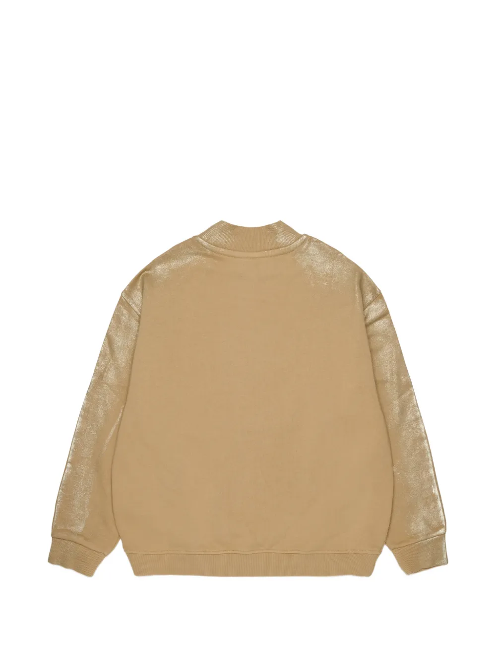 Diesel Kids Sweater met geborduurd logo en metallic-effect Beige
