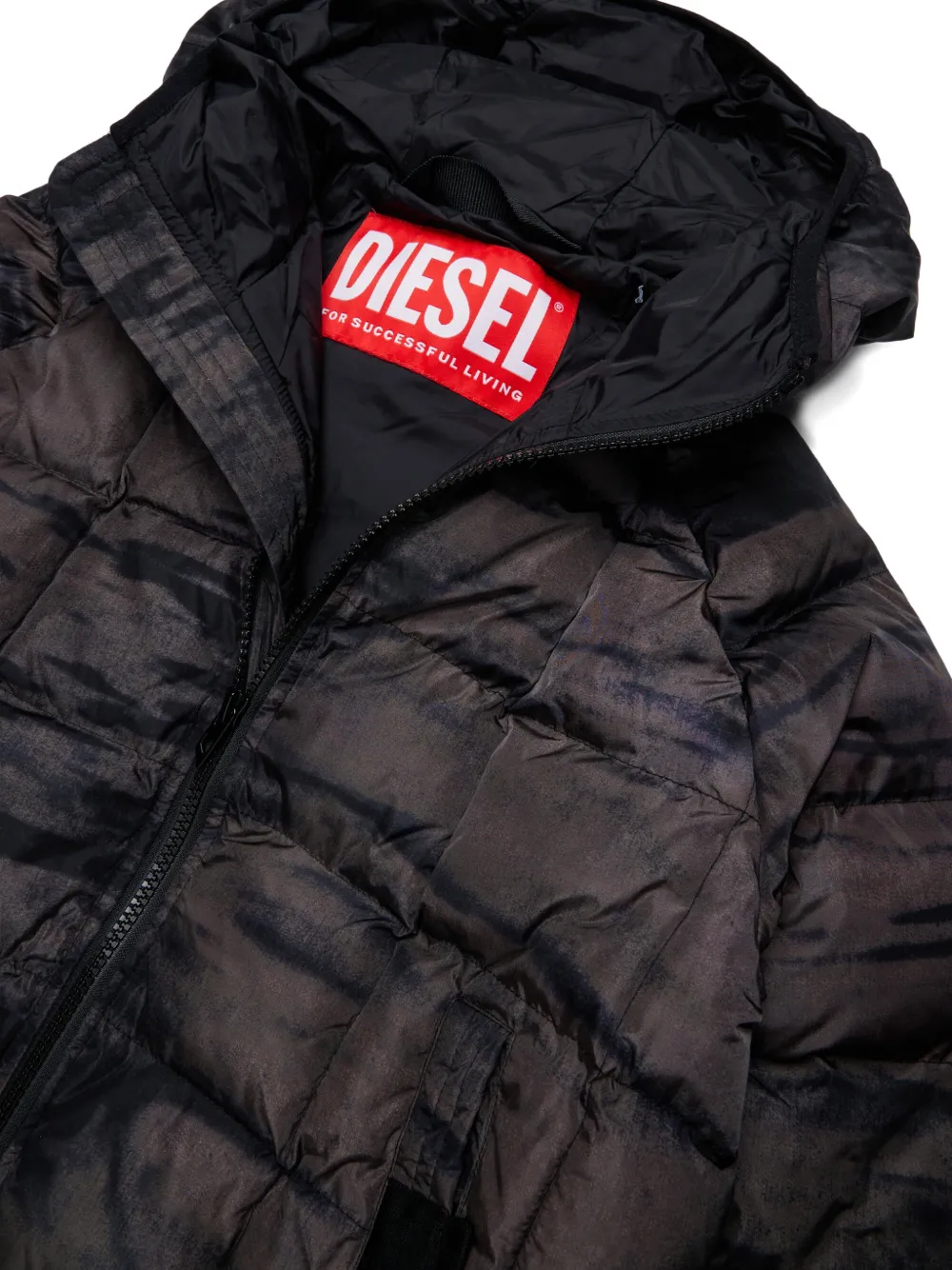 Diesel Kids Gewatteerd jack Zwart