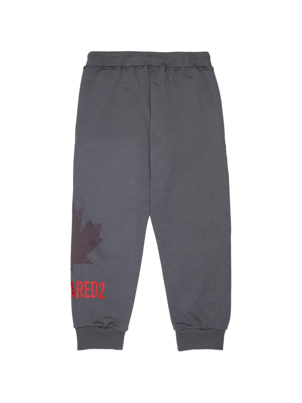 DSQUARED2 KIDS Trainingsbroek verfraaid met kristallen en logoprint Grijs