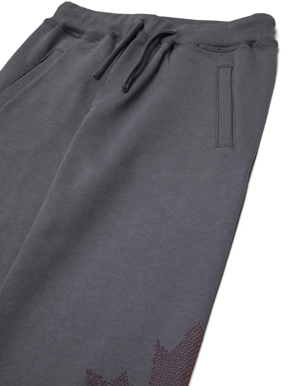 DSQUARED2 KIDS Trainingsbroek verfraaid met kristallen en logoprint Grijs