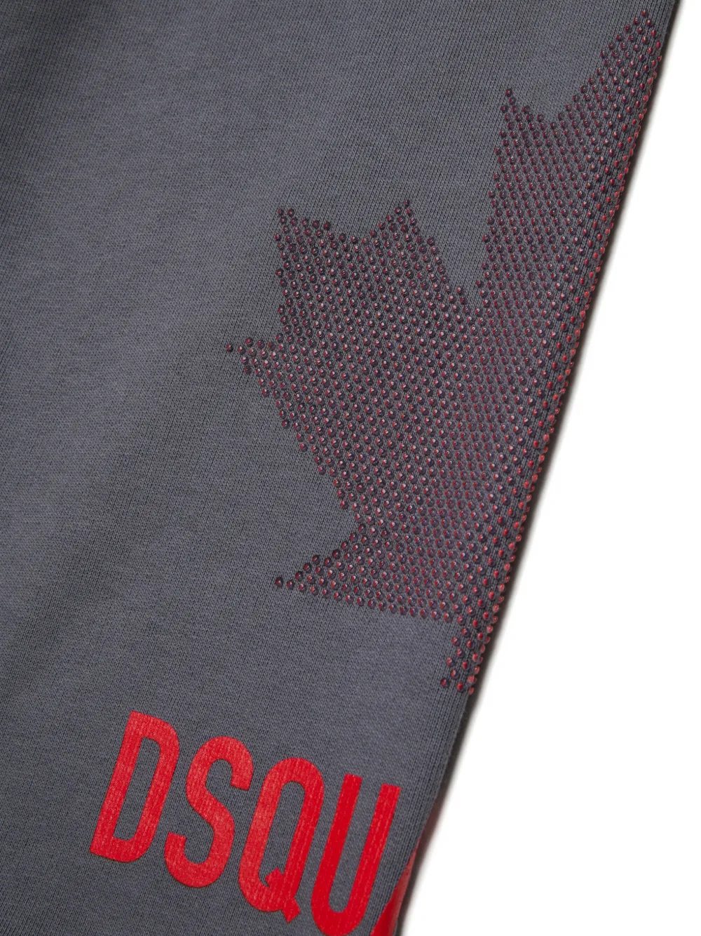 DSQUARED2 KIDS Trainingsbroek verfraaid met kristallen en logoprint Grijs
