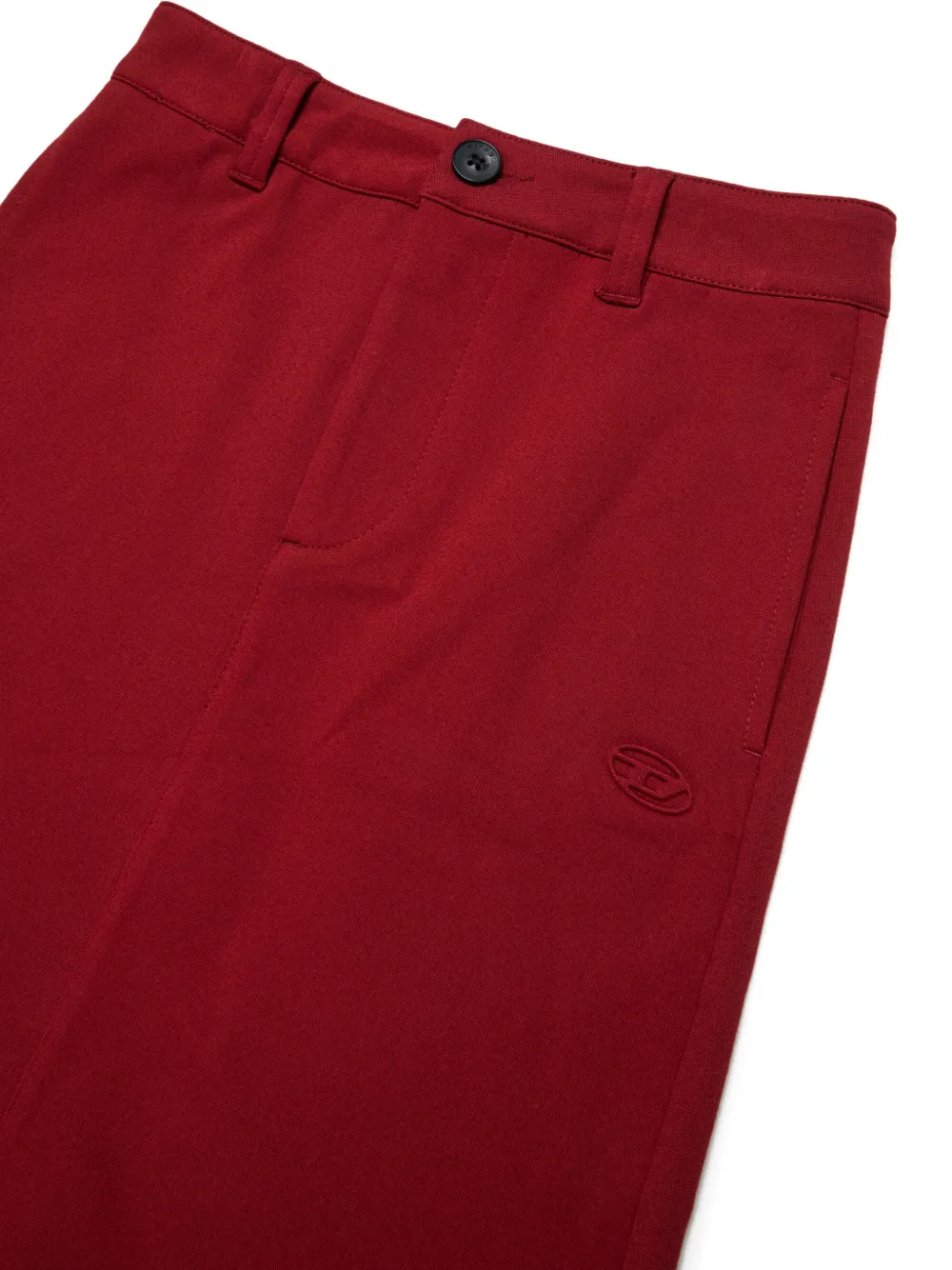 Diesel Kids Straight rok met geborduurd logo Rood