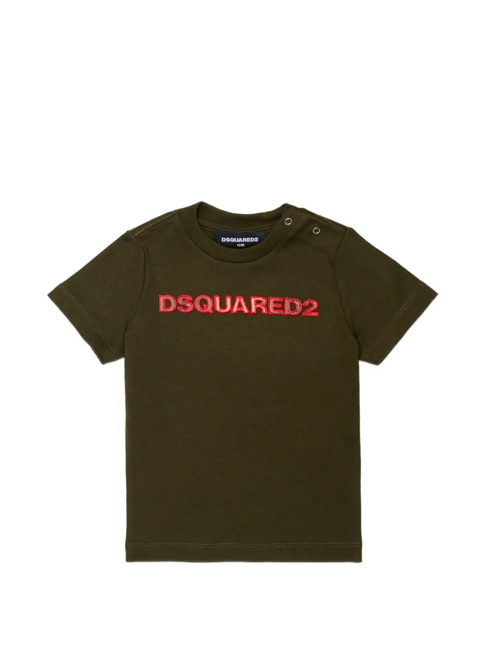 DSQUARED2 KIDS T-Shirt mit Logo-Stickerei - Grün
