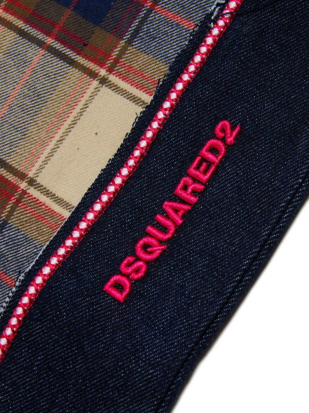 DSQUARED2 KIDS Geruite broek met vlakken Blauw