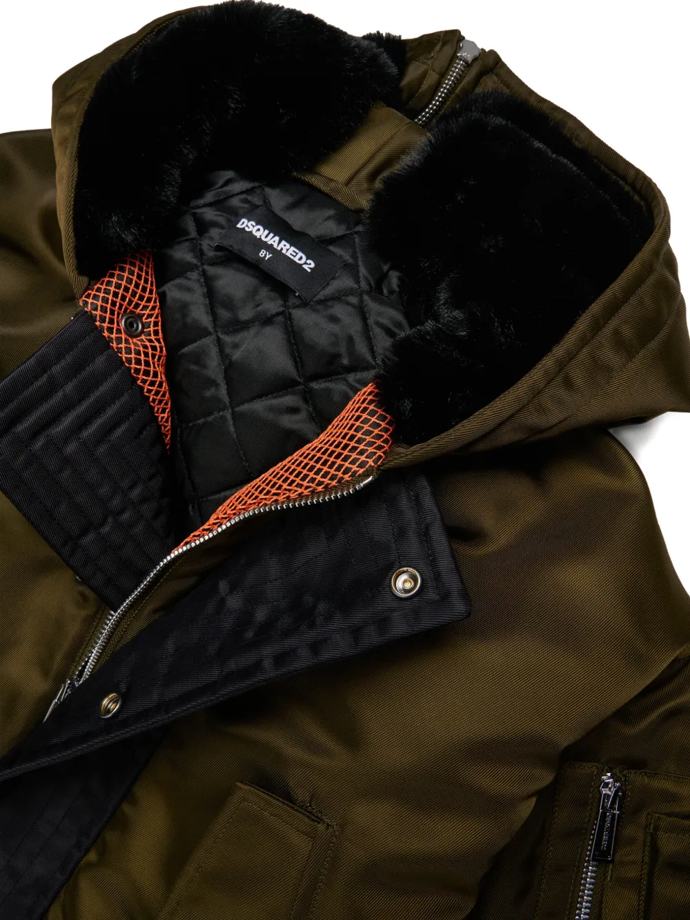 DSQUARED2 KIDS Jack met getextureerde kraag Groen