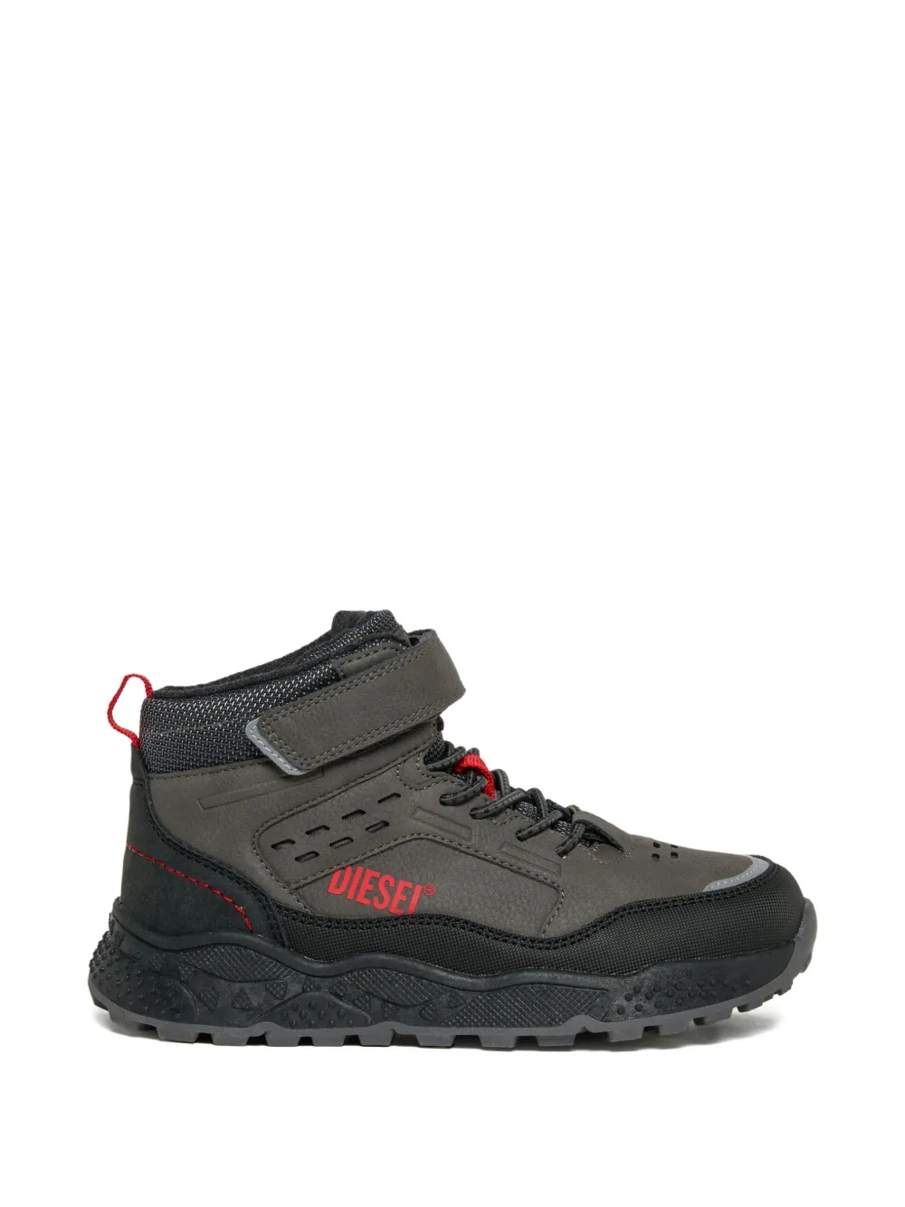 Diesel Kids Stivali con lacci e strappo - Grigio